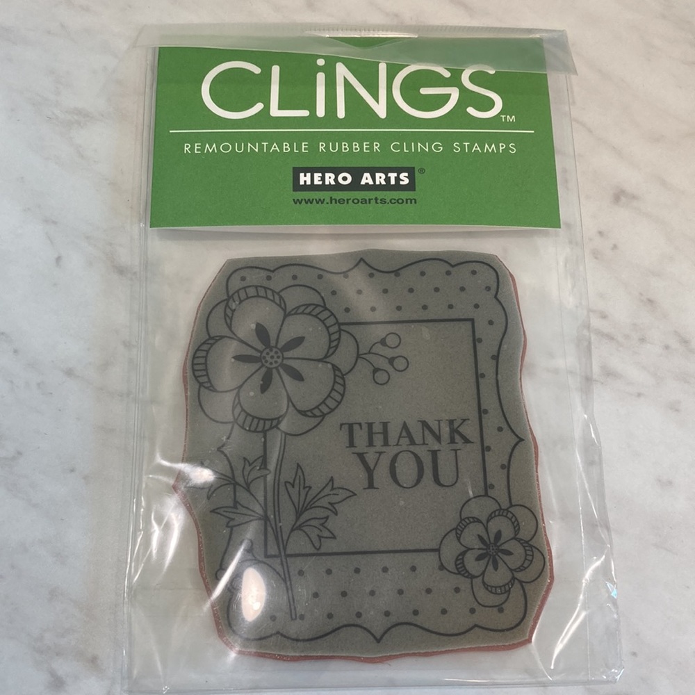 Hero Arts Thank You Rubber Floral Cling Stamp